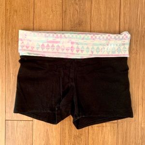 Pink fold over shorts